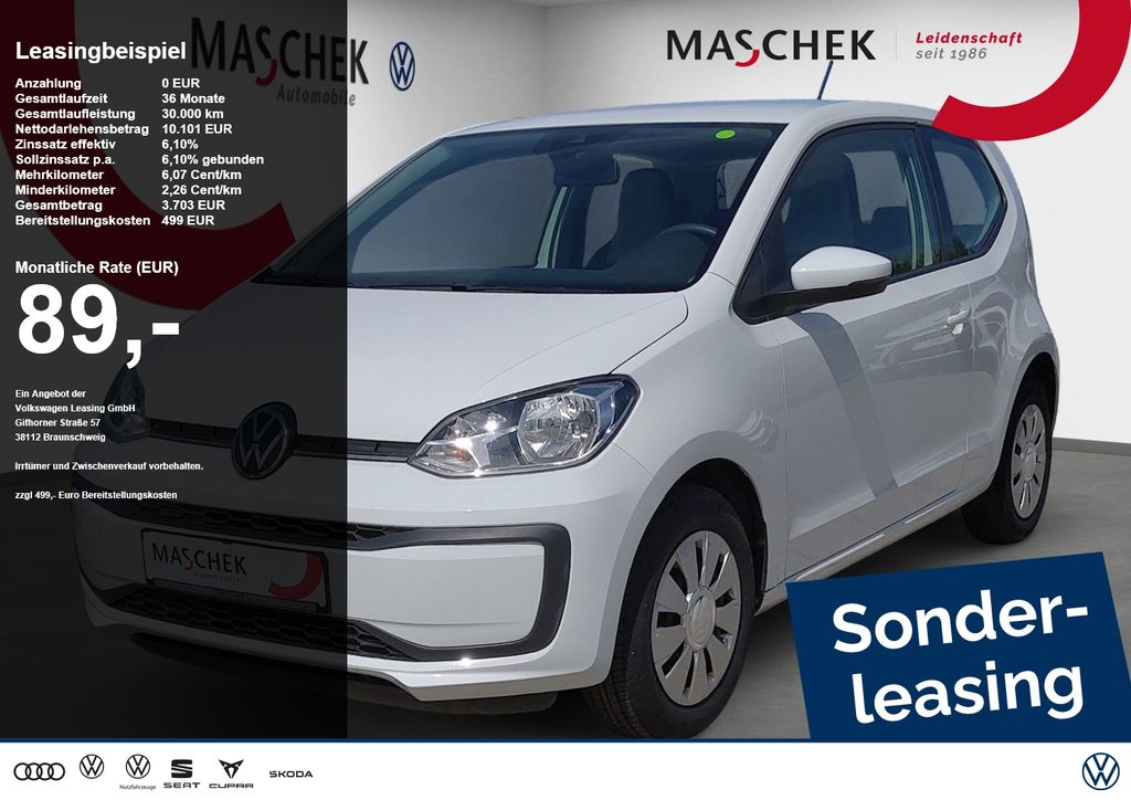 Volkswagen up! 1.0 Sonderleasing! RearView GRA PDC Kam. PDC