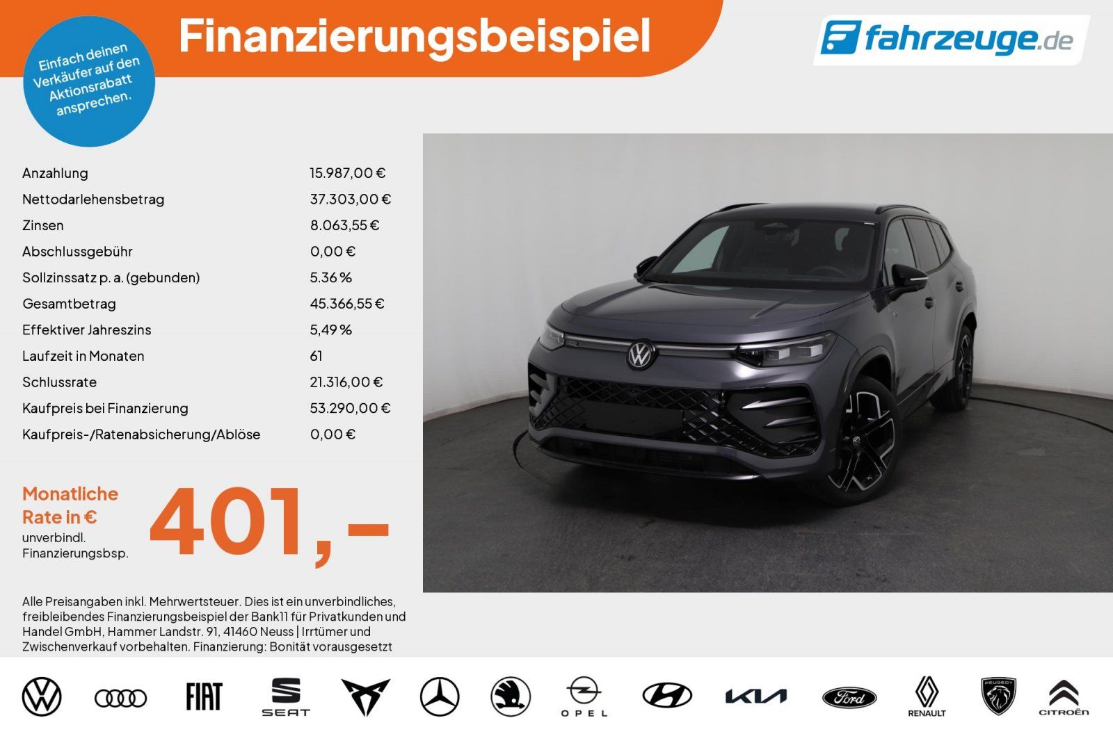 Volkswagen Tayron 2.0 TDI 4M DSG R-Line Edition *AHK*ACC* imagem 2