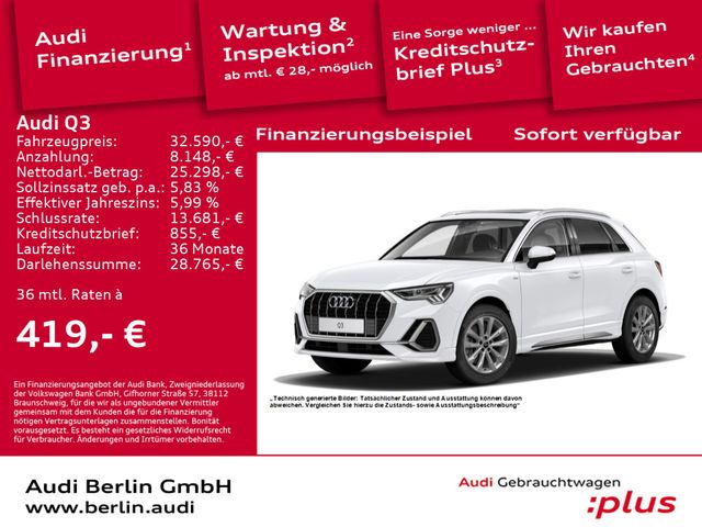 Audi Q3 S line 35 TFSI S tr. PANO RFK ALCANT LED