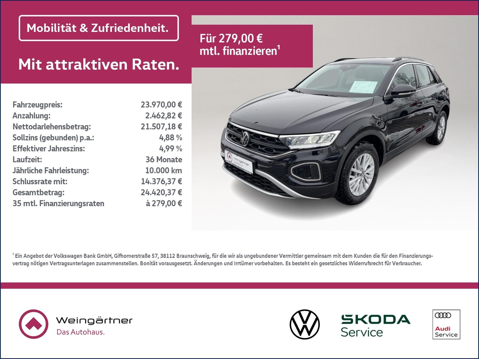 Volkswagen T-Roc 1.5 TSI Life, IQ.Drive, Navi, ACC, LED DSG