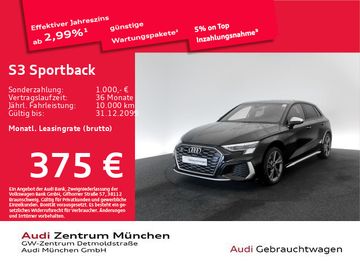 Audi Leasingangebot: Audi S3 Sportback TFSI S tronic B&O/Matrix/Navi+