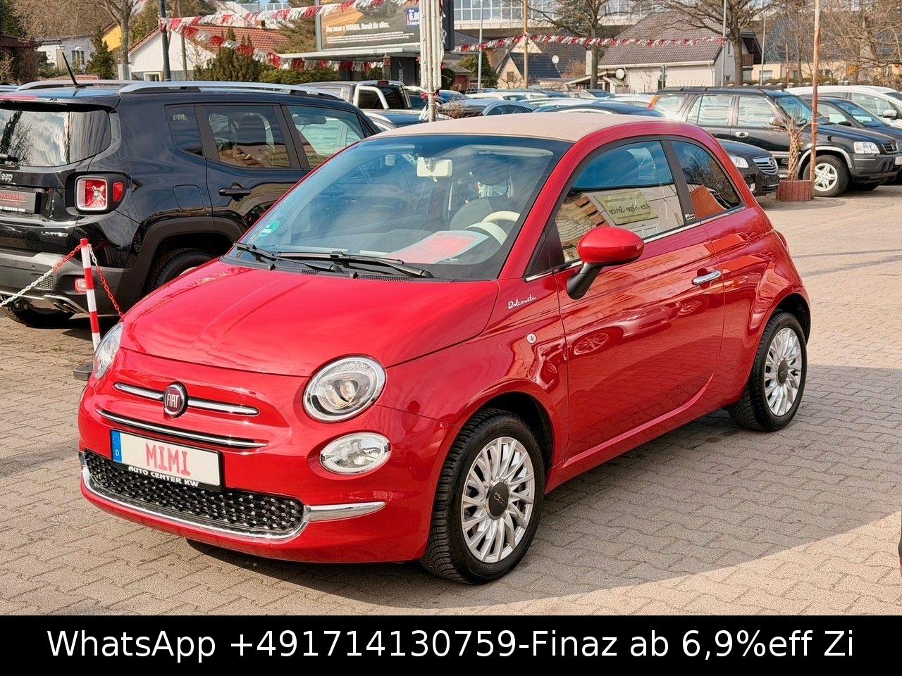 Fiat 500 DolceVita-ELEK VERD-LEDER-PDC-TEM-DAB-5 tkm