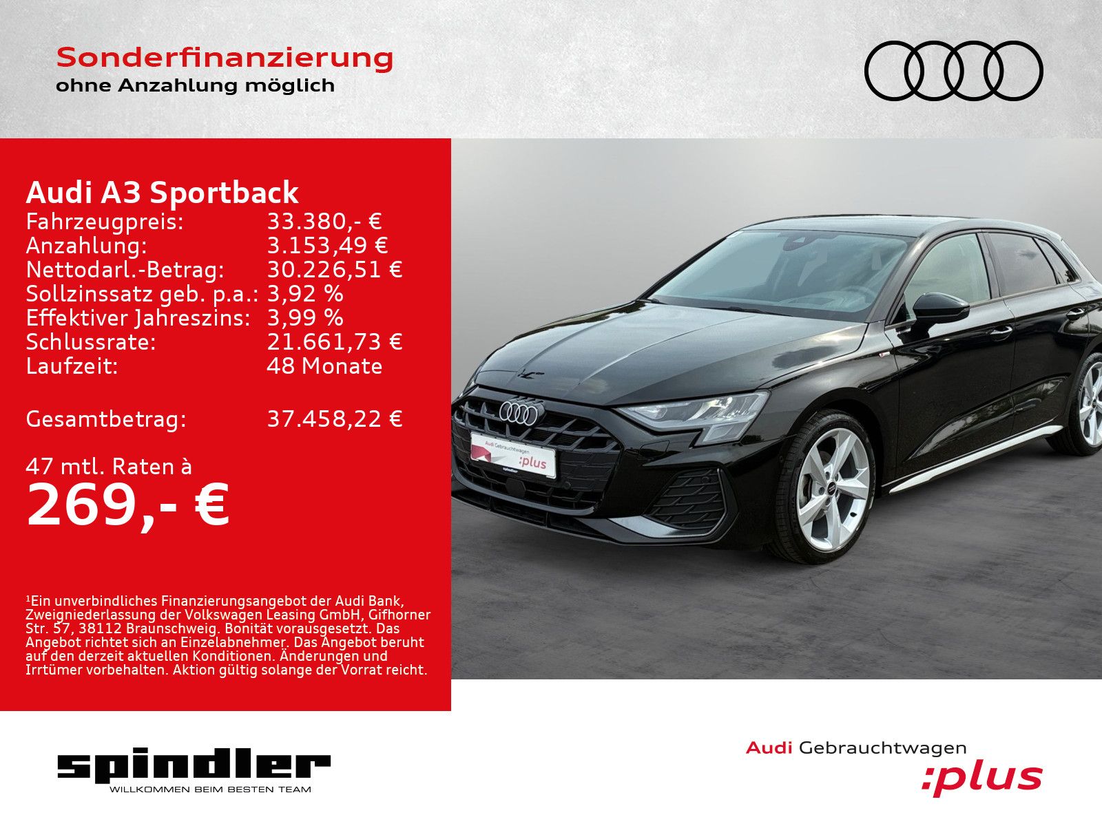 Audi A3 Sportback S-Line 35TFSI S-tronic / Sonos, HuD