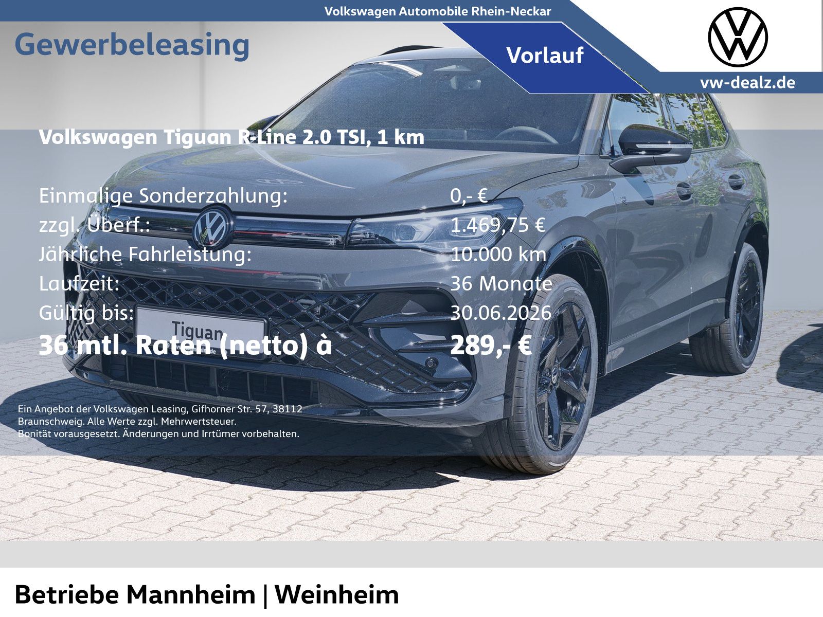 Volkswagen Tiguan R-Line 2.0 TSI 4MOTION DSG Klima AHK NAVi