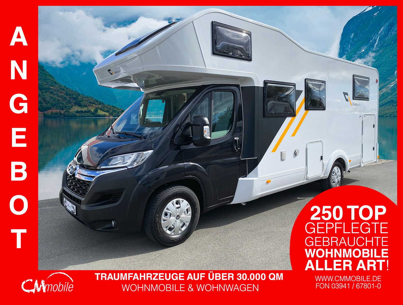 Glücksmobil
 A 75 SL - Einzelbetten - Garage -
