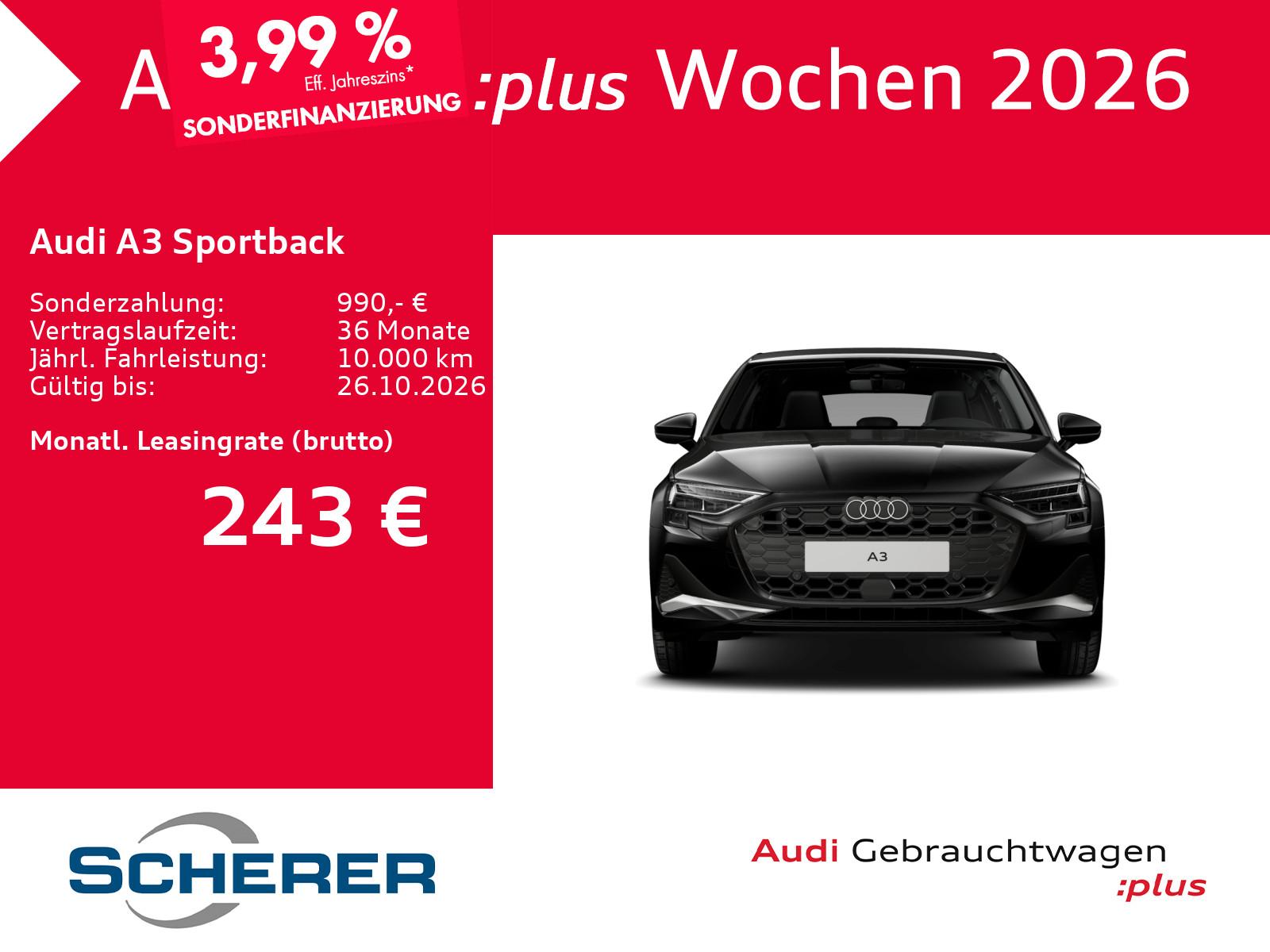 Audi A3 Sportback Advanced TFSI LED NAVI EINPARKHILFE, миниатюра 3