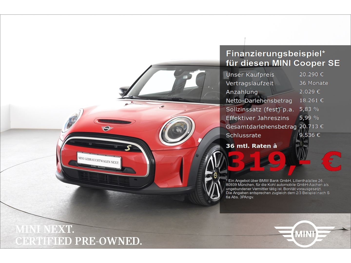 MINI Cooper SE Mini Yours Trim Panoramadach Sitzheizu