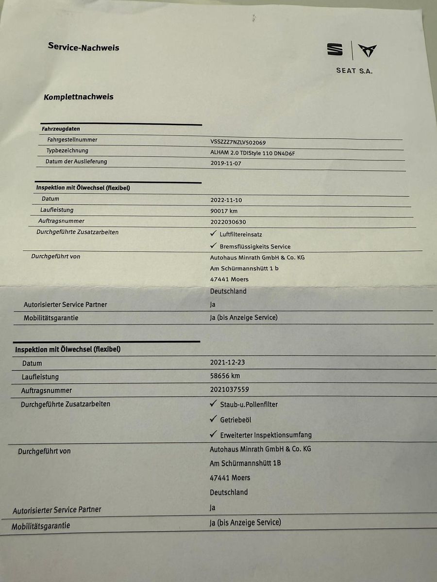 Fahrzeugabbildung SEAT Alhambra Style / NAVI / KLIMA / KAMERA