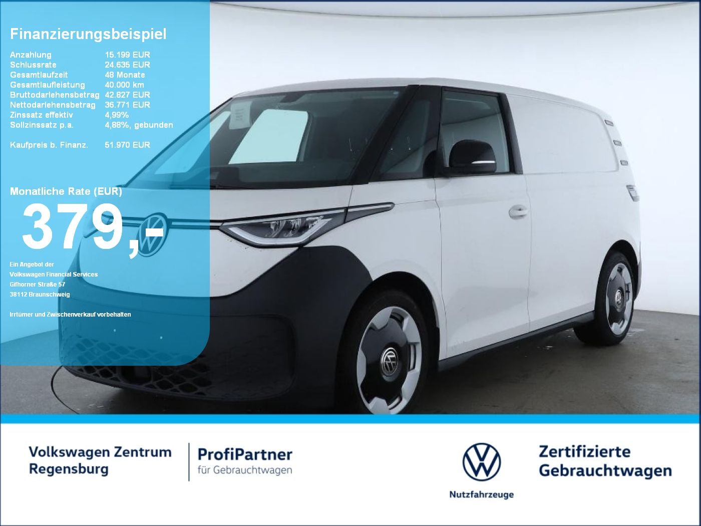 Volkswagen ID. Buzz Cargo Pro | 84 kWh R-KAMERA NAVI AHK