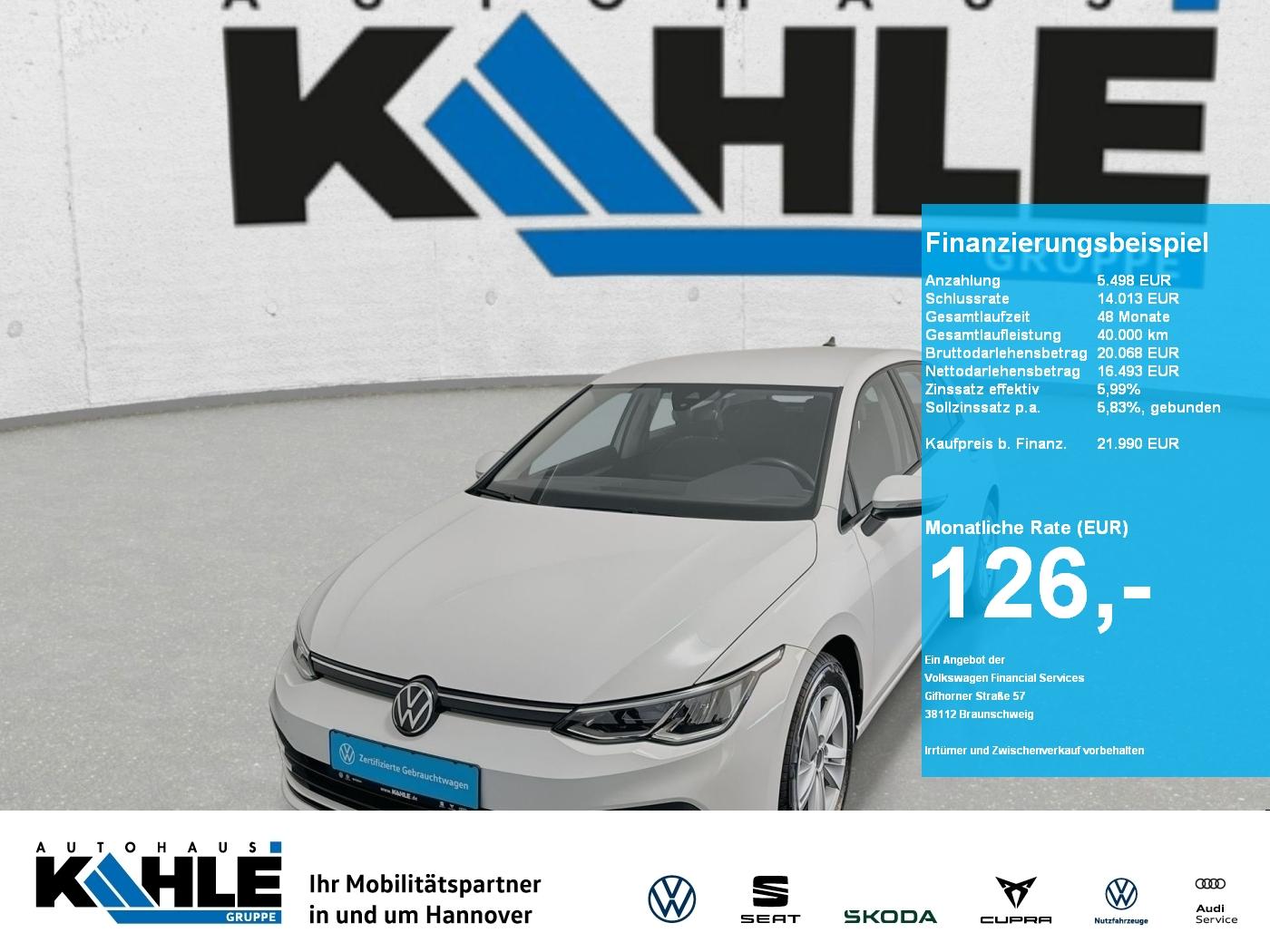 Volkswagen Golf 1.5 TSI RFK EPH v.+h. Lane Assist DAB+