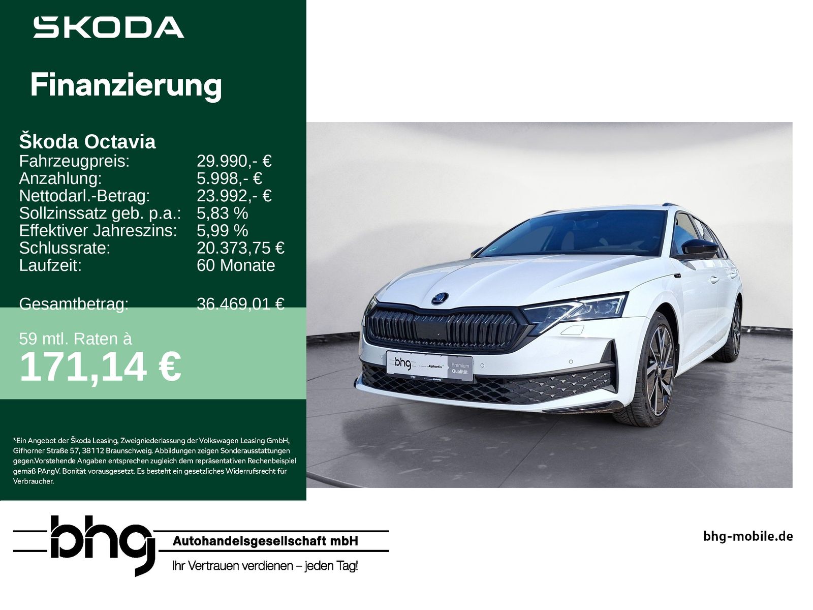 Skoda Octavia Combi 2.0 TDI DSG Sportline