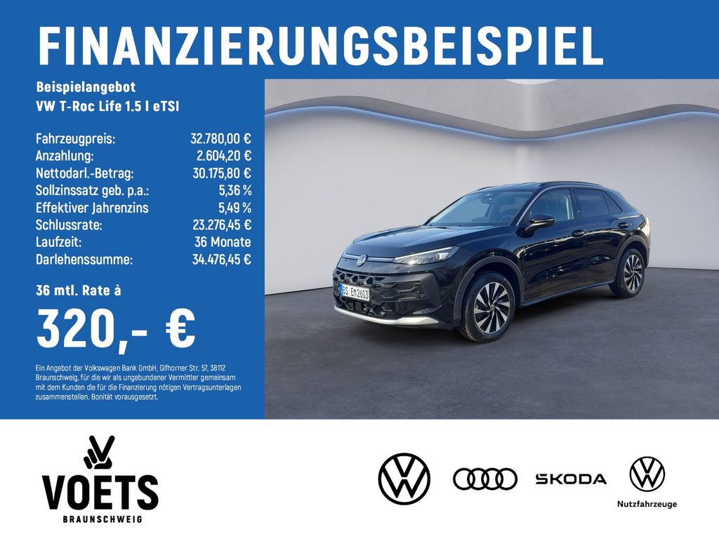 T-Roc Life 1.5 l eTSI KEYLESS+LANEASSIST+NAVI