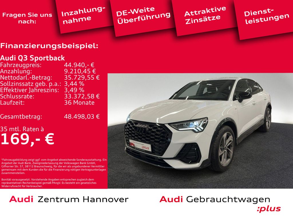 Q3 Sportback S line 35 TFSI Kamera AHK LED virtu