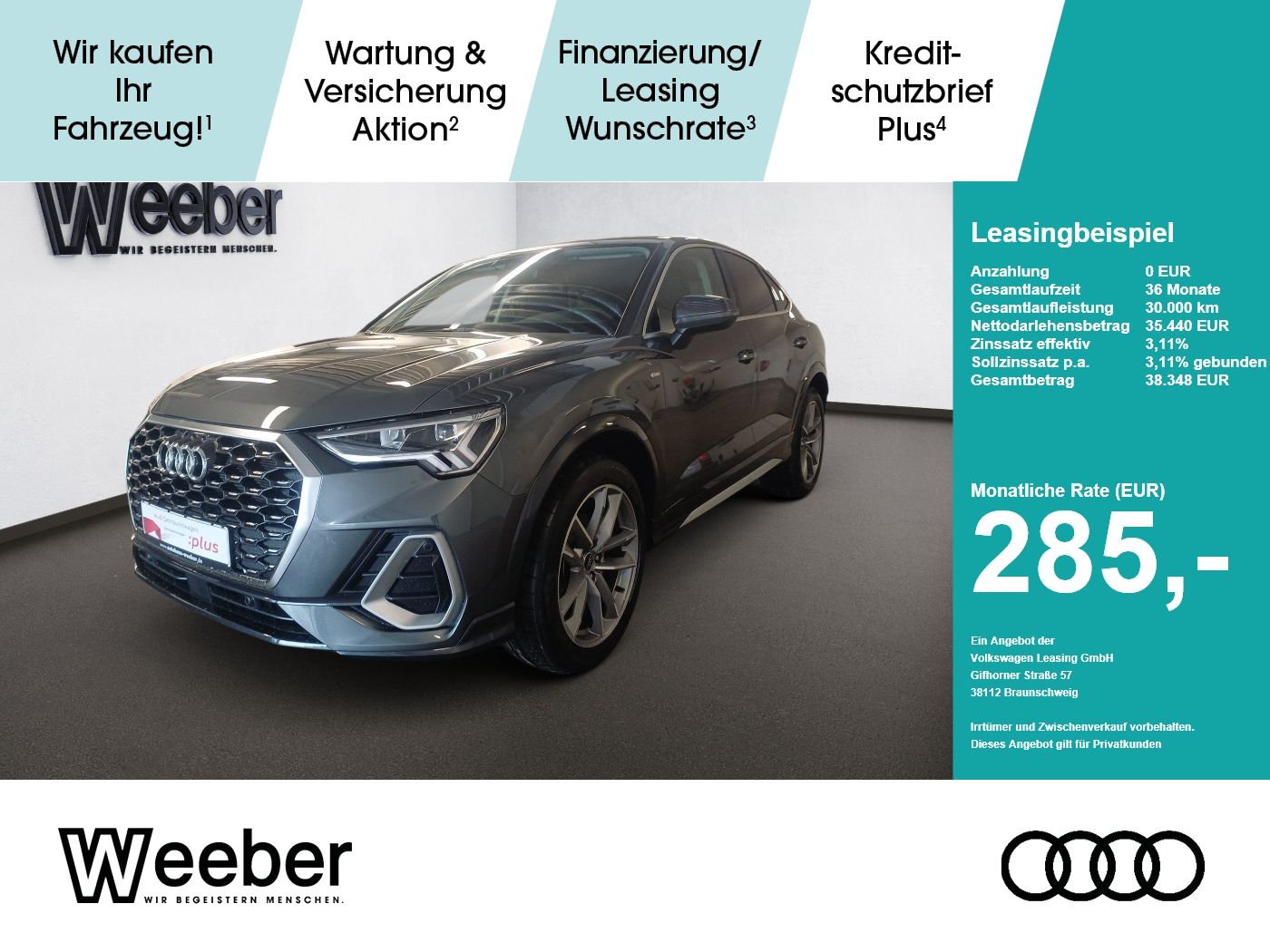 Audi Q3 Sportback S line *AHK*NAVI*LED*SHZ*19ZOLL*5J