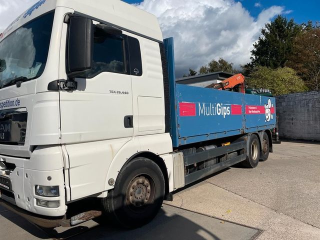 MAN TGX 26.440 ,Baustoff, 6x2, Kran Palfinger 15001L