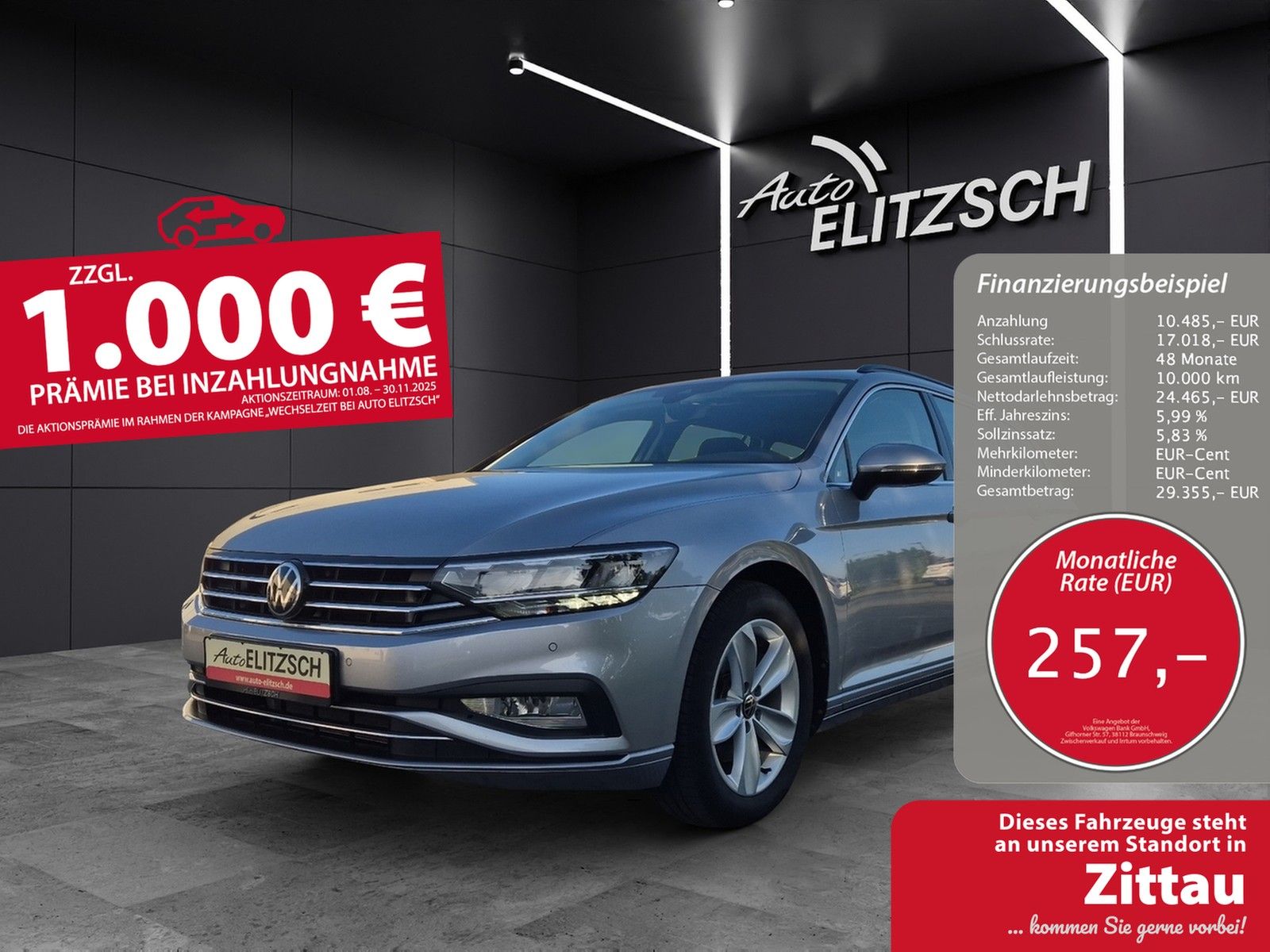 Fahrzeugabbildung Volkswagen Passat Variant TDI Business DSG 4M LED AHK Navi