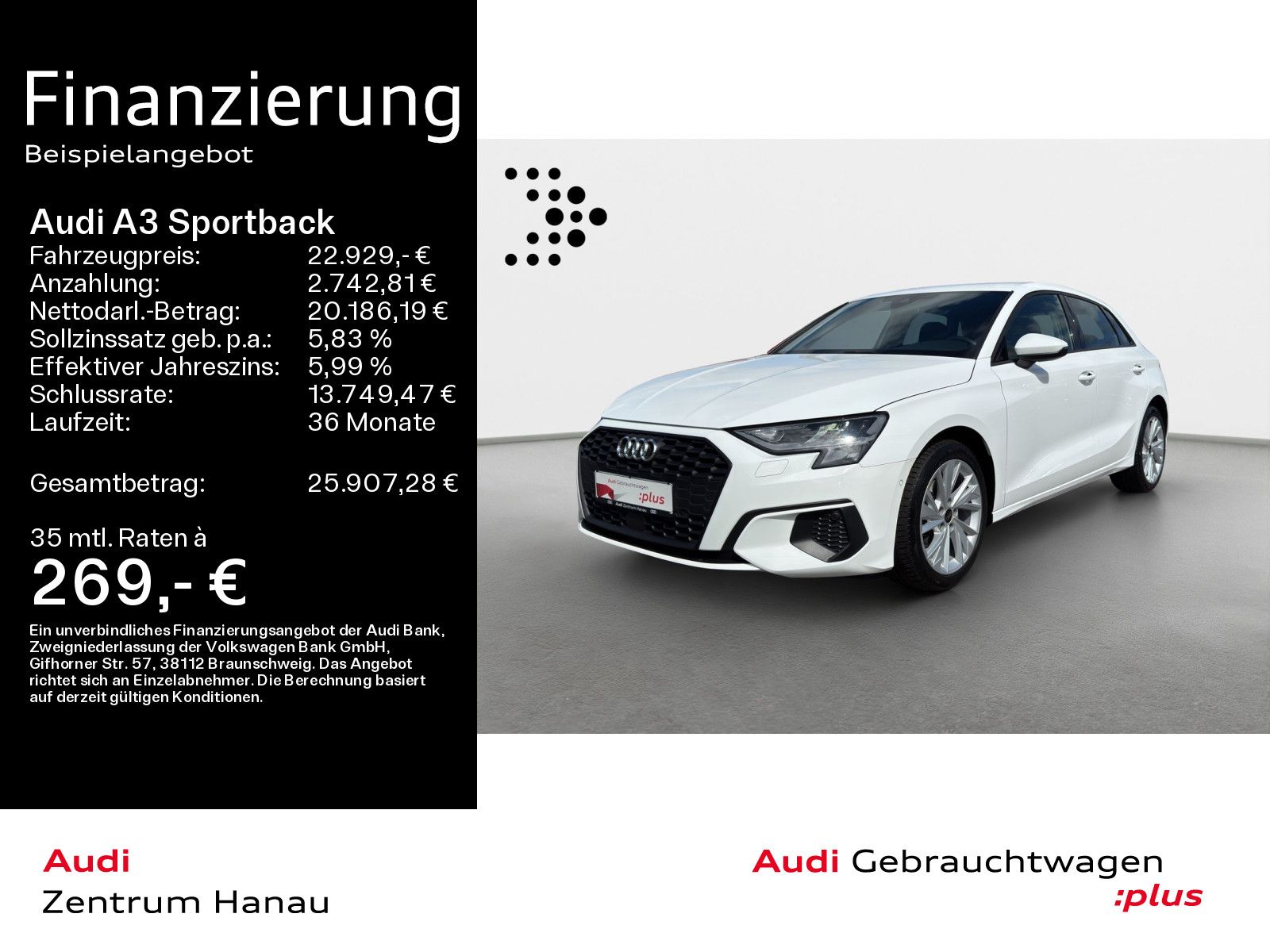 Audi A3 Sportback 35 TFSI S tronic LED SMARTPH INT