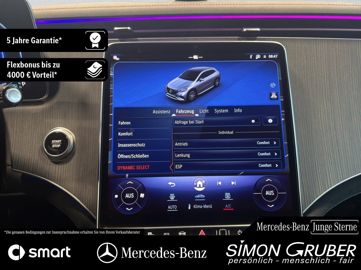 Fahrzeugabbildung Mercedes-Benz EQE 350 4M SUV AMG DigiLight 360 ACC 21Zoll