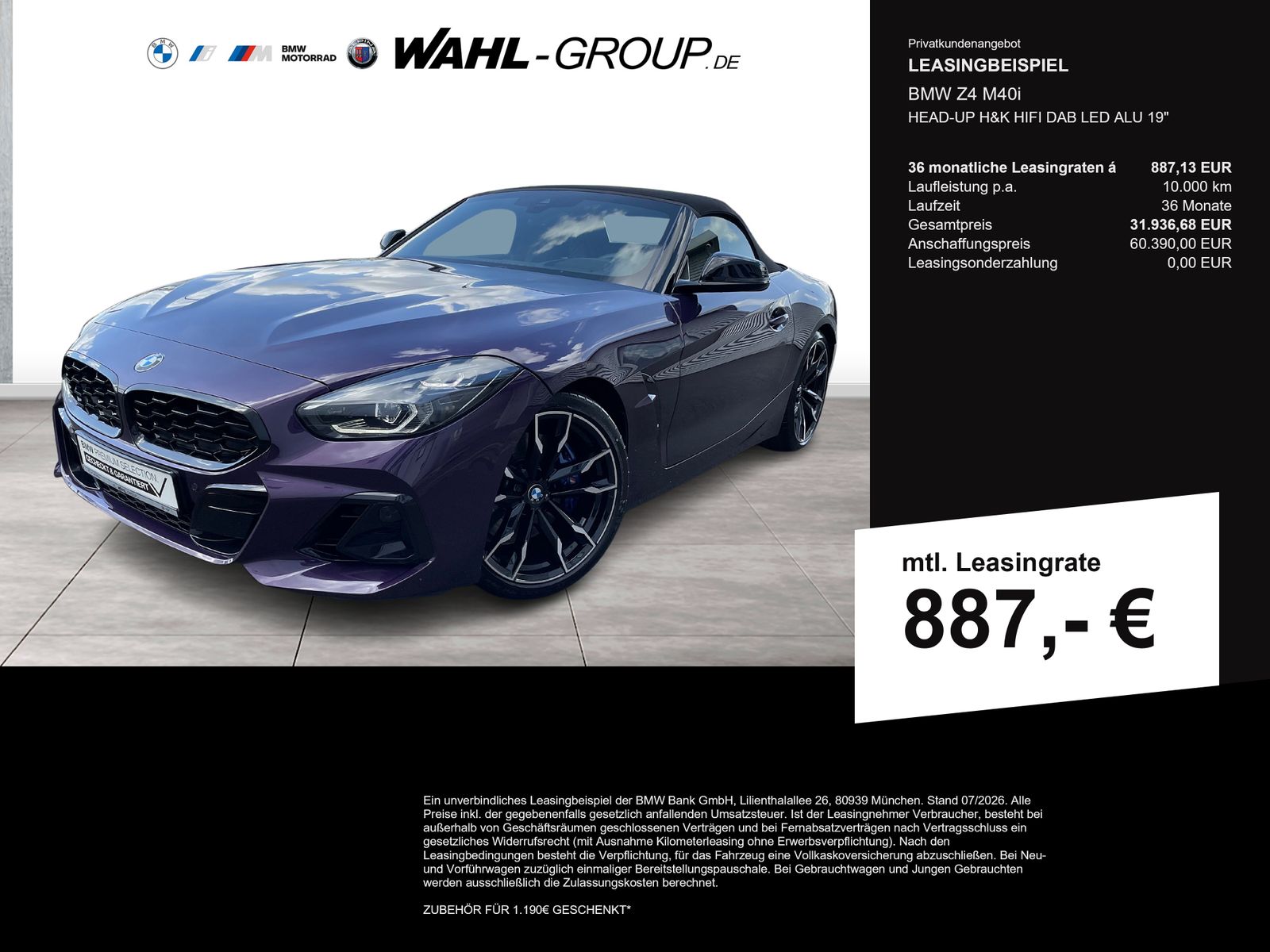 BMW Z4 M40i HEAD-UP H&amp;K HIFI DAB LED ALU 19"