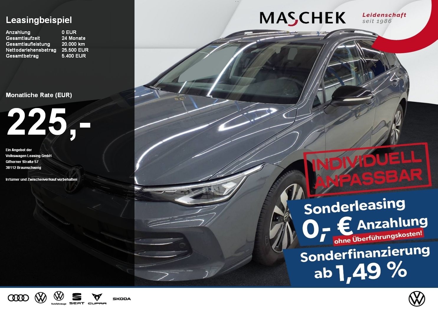 Volkswagen Golf Variant Goal 1.5 TSI RearView AHK Navi LED-