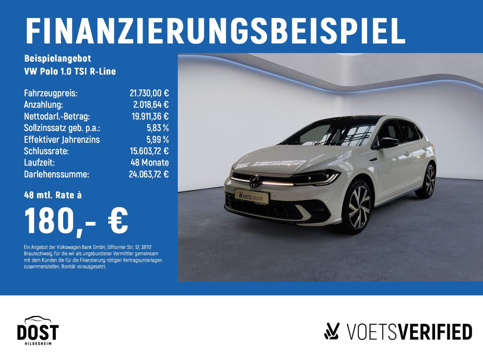 Volkswagen Polo 1.0 TSI R-Line NAVI+RearView+SHZ+ACC+KLIMA 