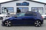 Volkswagen Golf VII GTI 2.0 KAM LED NAV LEDER Insp+TÜV Neu - mit Benzin-Antrieb: Blau, Vollleder, Scheckheftgepflegt, Limousine