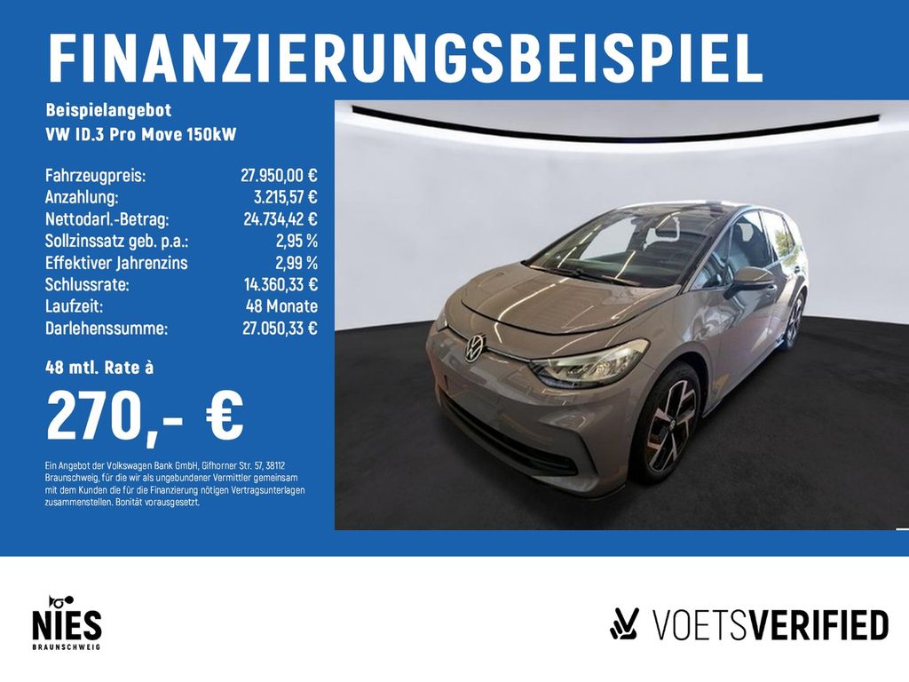 ID.3 Pro Move 150kW RearView+ACC+SHZ