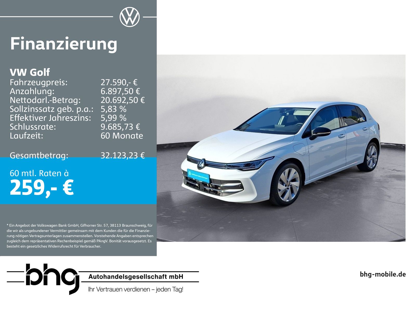Volkswagen Golf Life 1,5 l eHybrid OPF (150