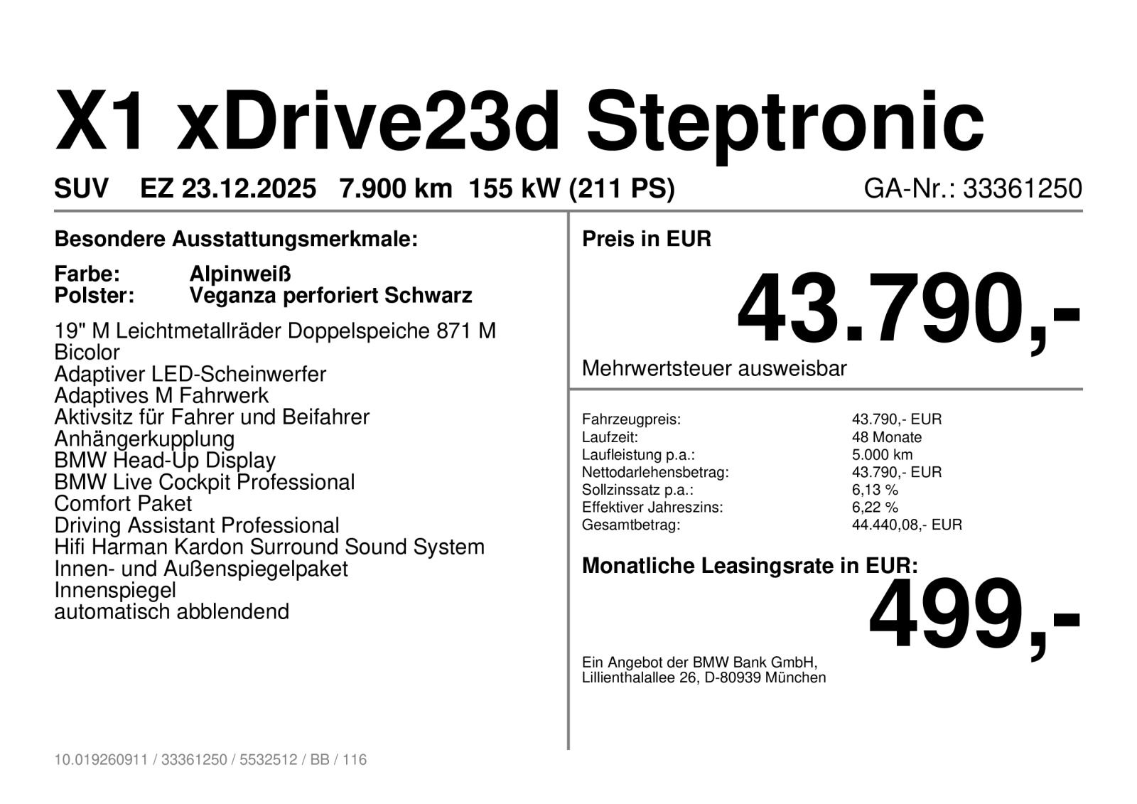 BMW X1 xDrive23d M Sportpaket AHK ab 1,49% foto 5