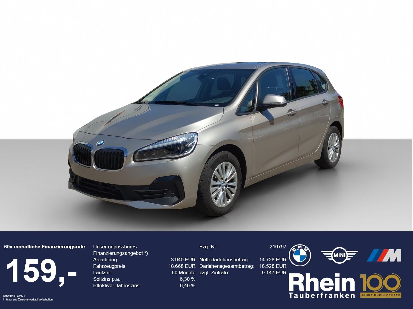 BMW BMW 218i Active Tourer DKG AHK/LED/ACC/CAM/DAB/SH/