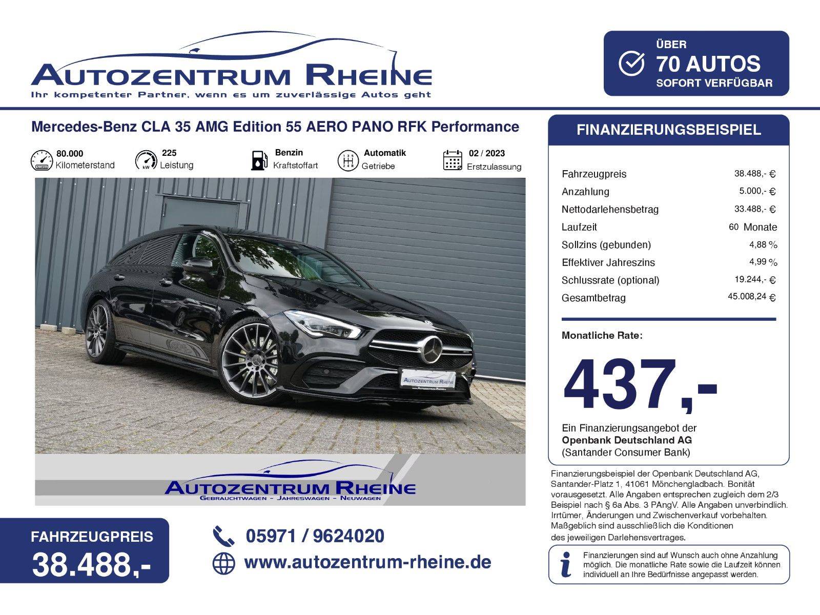 MERCEDES-BENZ CLA 35 AMG 4M Editio55 AERO PANO RFK Performance