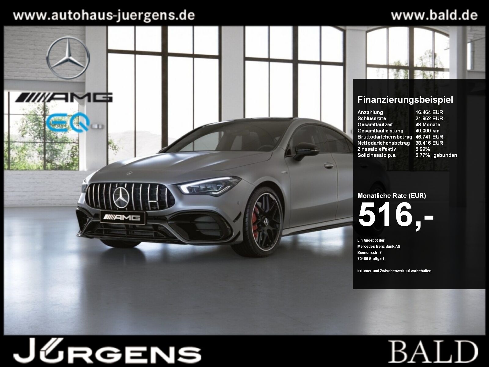 Mercedes-Benz CLA 45 AMG S 4M Coupé Aero Pano Burm Magno 19'