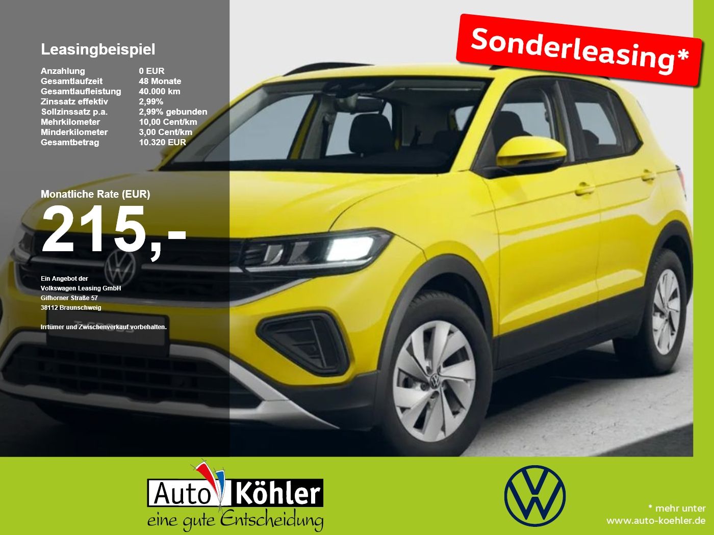 Volkswagen T-Cross Life 1.0 CarPlay/Kamera/ACC/LED/Alu/PDC