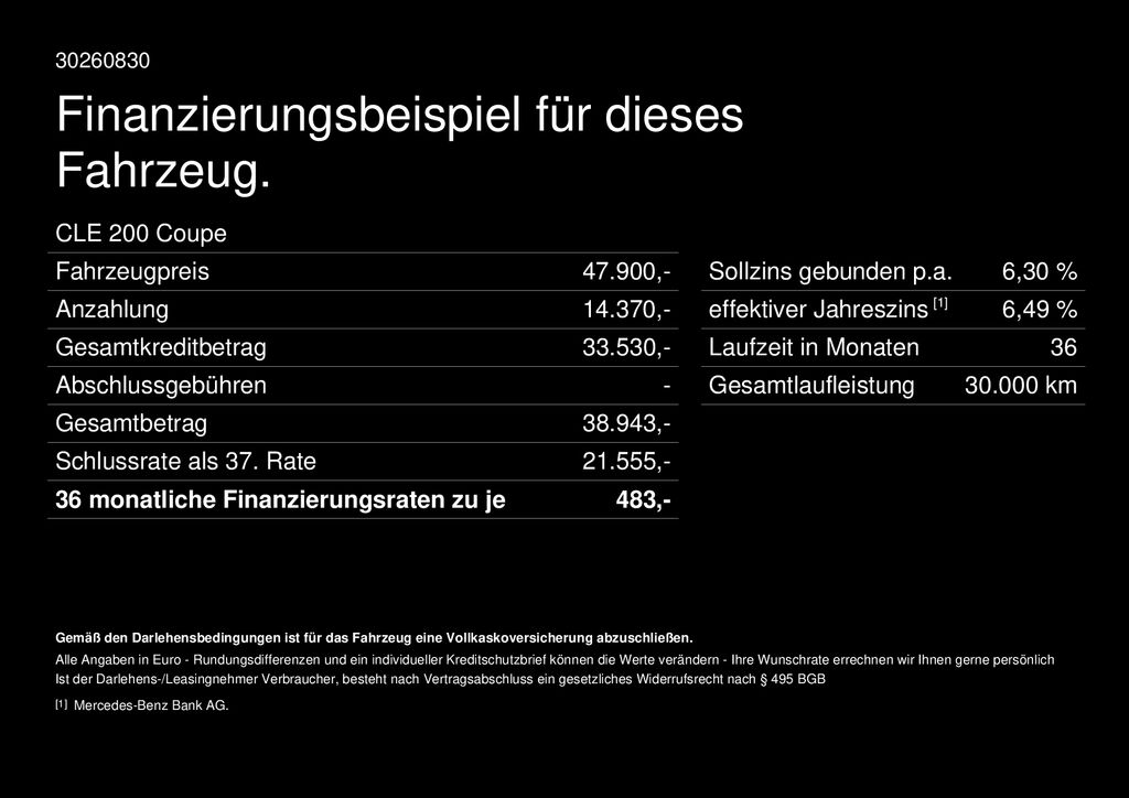 Fahrzeugabbildung Mercedes-Benz CLE 200 Coupe AMG Night Pano DigiL Burm Distroni
