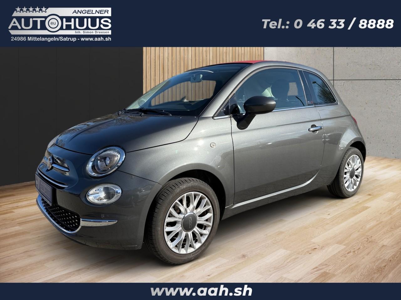 Fiat 500 Lounge 1.2 Klima-Automatik rotes Dach 1.Had