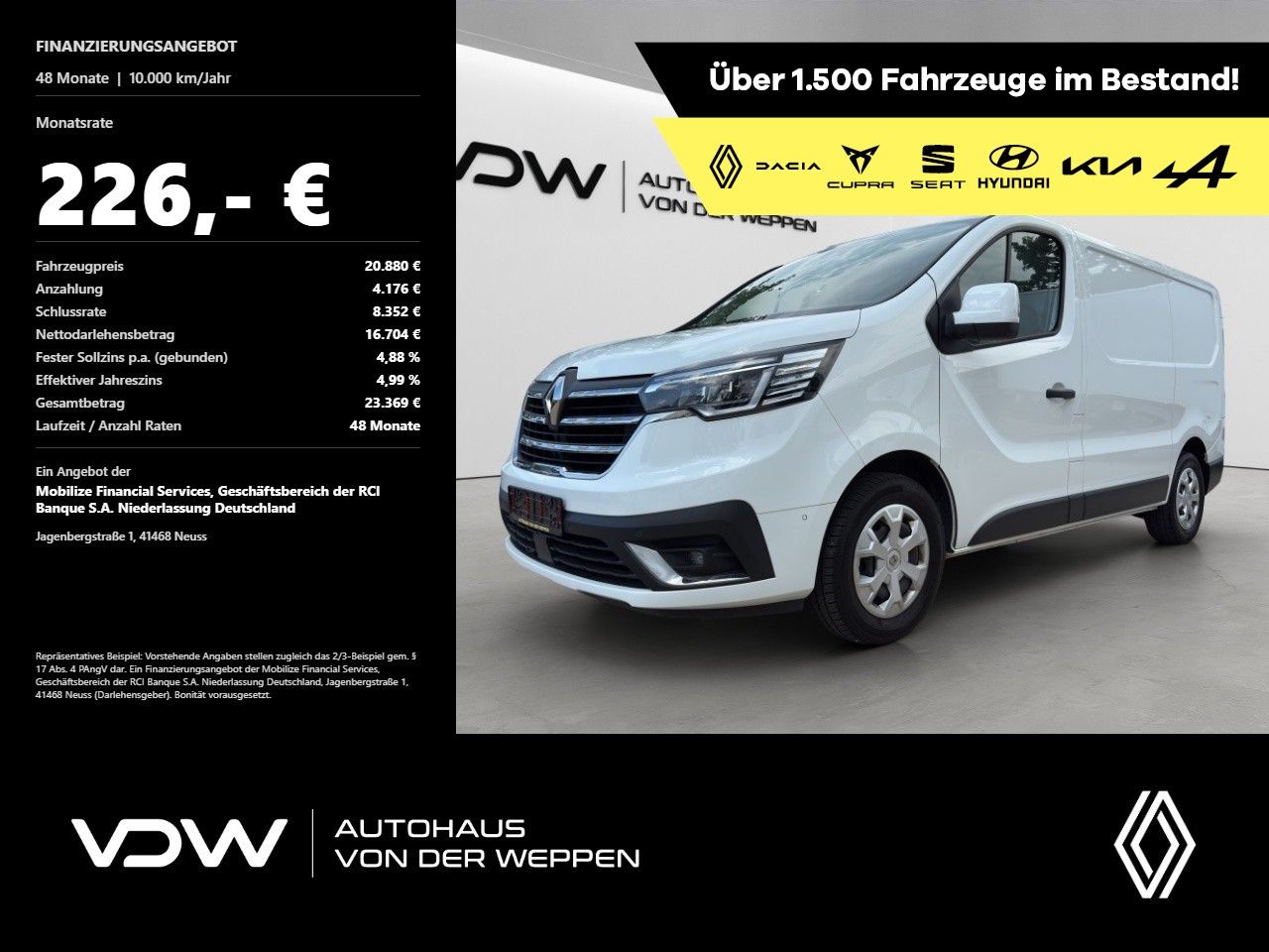 Renault Renault Trafic Kasten L1H1 3,0t Komfort Klima