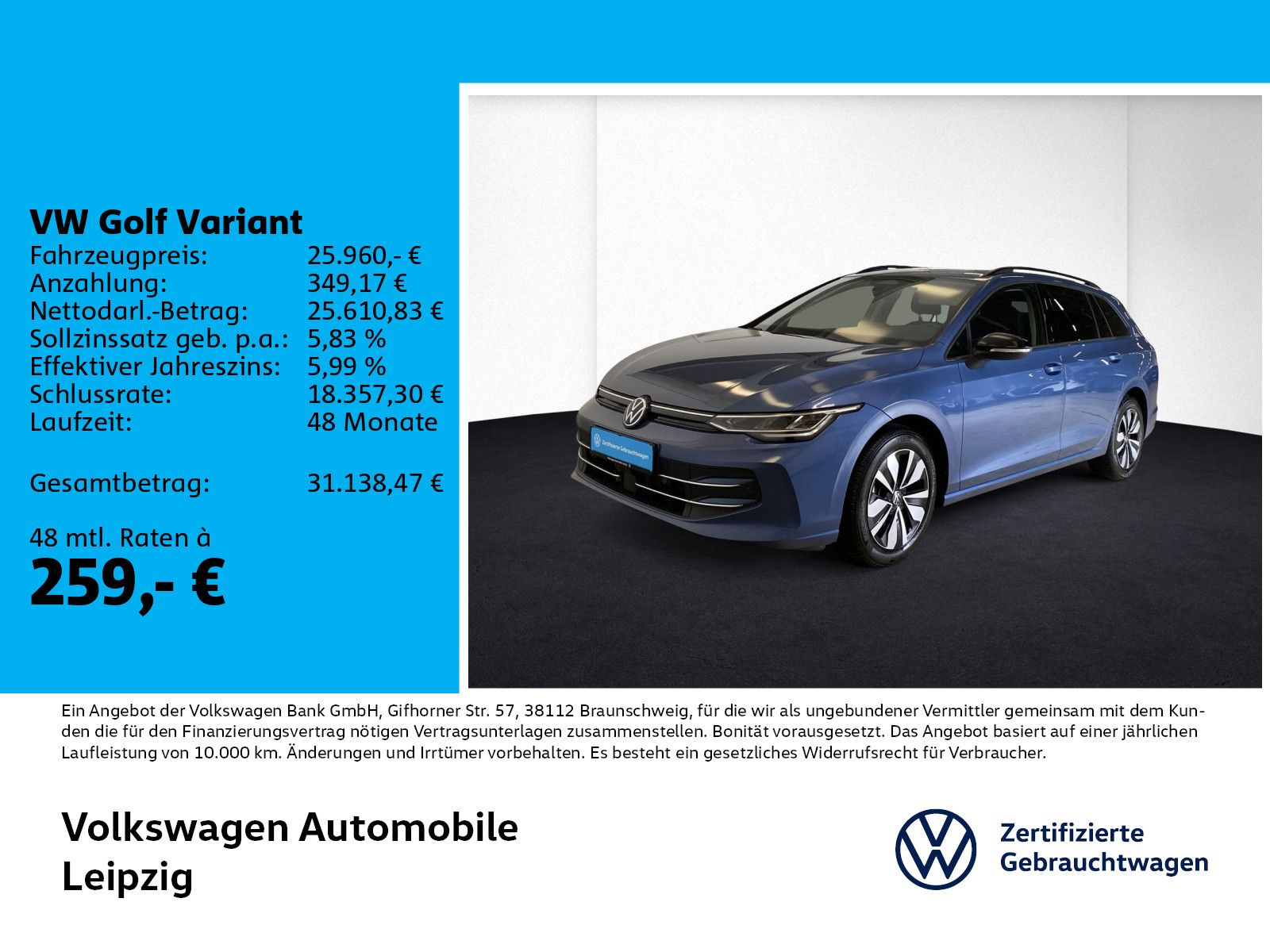 Volkswagen Golf VIII Variant 1.5 eTSI Goal DSG ACC LED RFK foto 1
