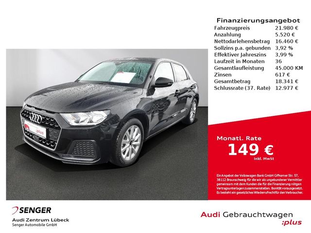 Audi A1 Sportback 25TFSI Advanced Audi connect Sitzh.