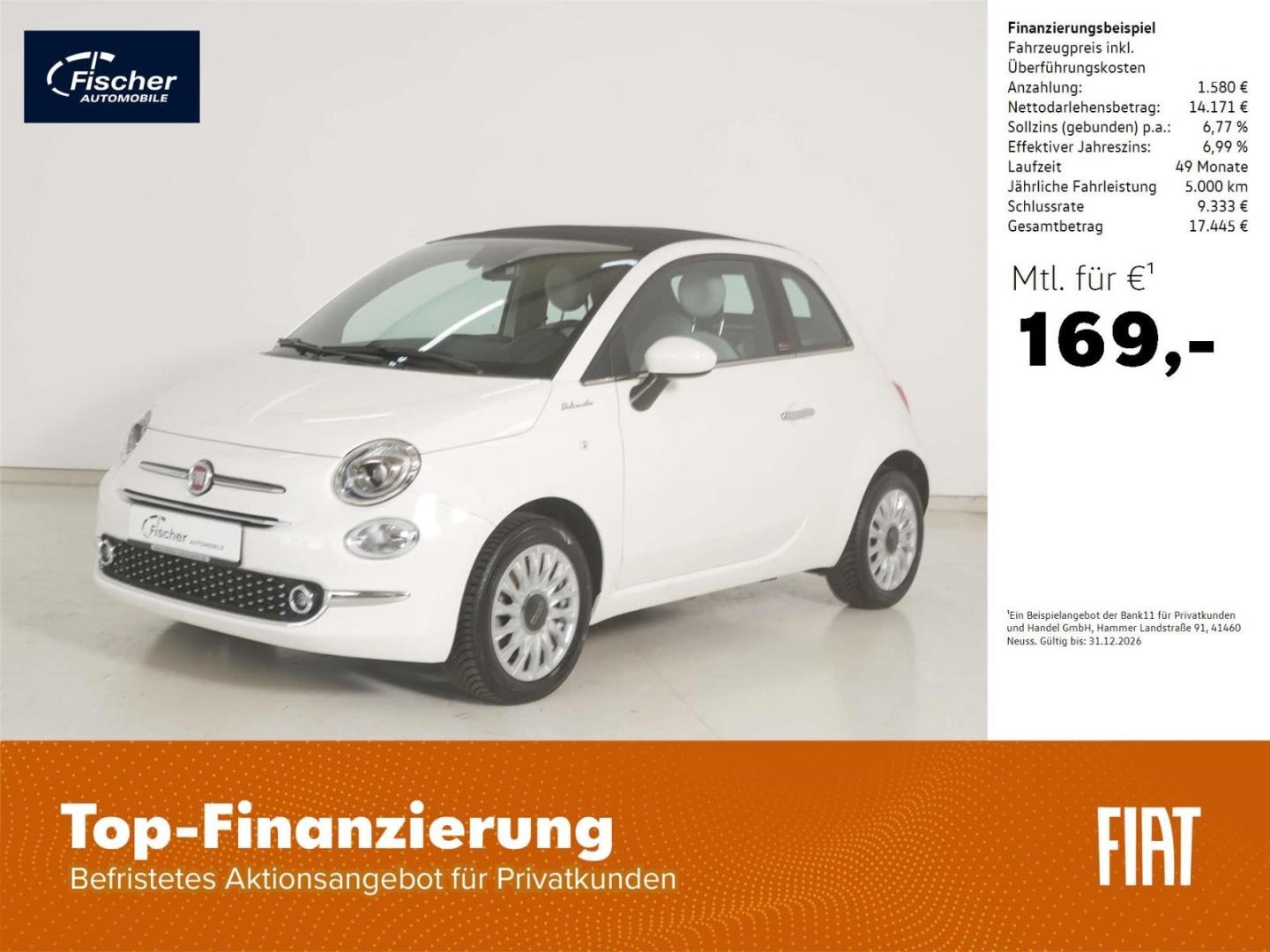 Fiat 500C 1.0 GSE Hybrid Dolcevita 6-Gg. Komfort/Alu