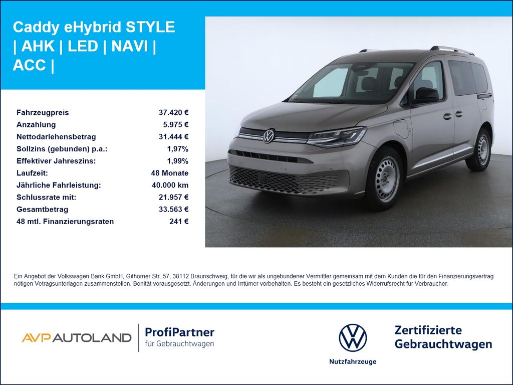Caddy eHybrid STYLE | AHK | LED | NAVI | ACC |