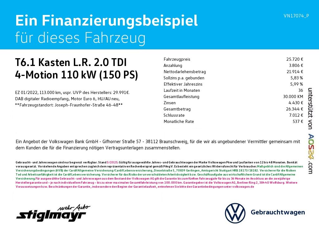 Volkswagen T6.1 Kasten L.R. 2.0 TDI 4-Motion LED+NAVI+PDC+ imagem 2