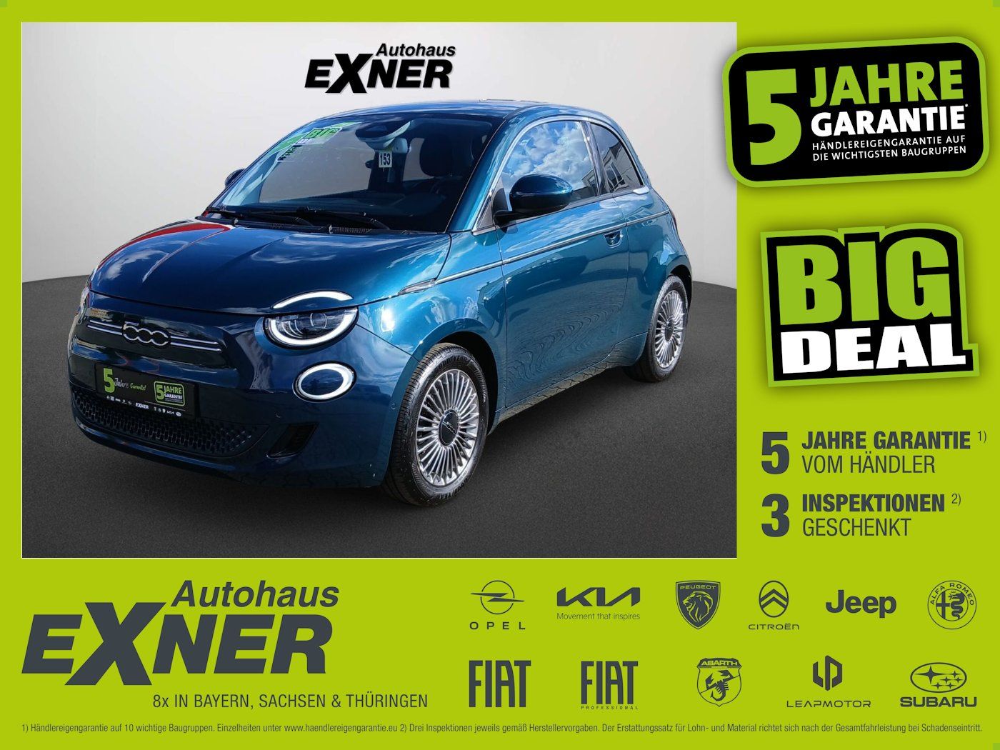 Fiat 500e 42 kWh LED+SHZ+Keyless+Fernlichtass.+Kam.