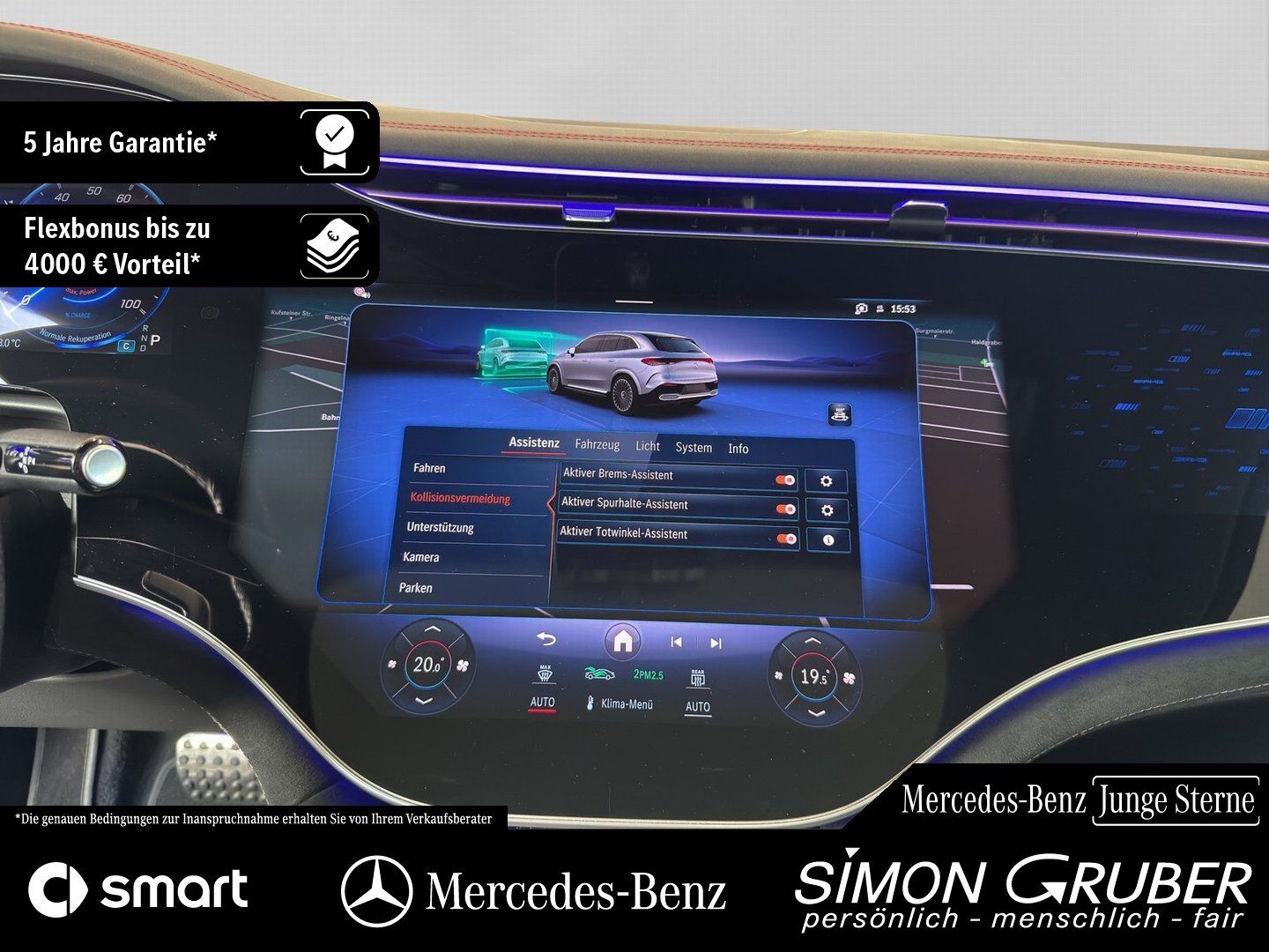 Fahrzeugabbildung Mercedes-Benz EQE 43 4M SUV AMG Pano Nappa HUD Hyper HAL 3D