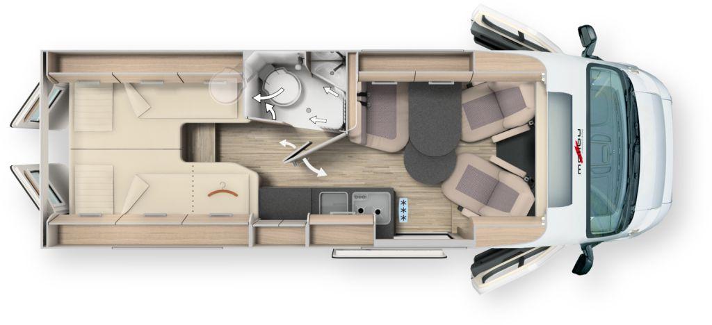 Malibu Van First Class - Two Rooms 640 LE RB charming G