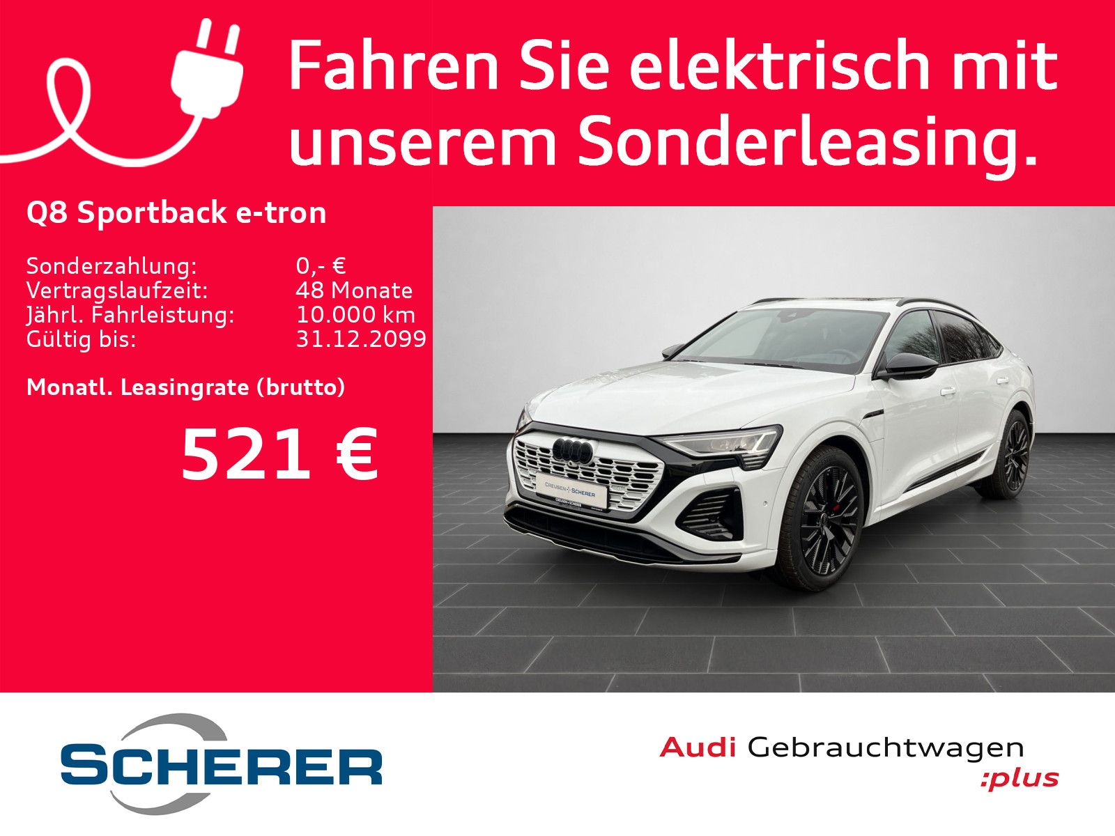 Audi Q8 e-tron Sportback 55 quattro S line NAVI B&O A
