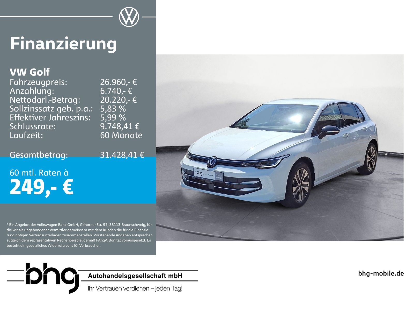 Volkswagen Golf Life 1,5 eTSI OPF DSG