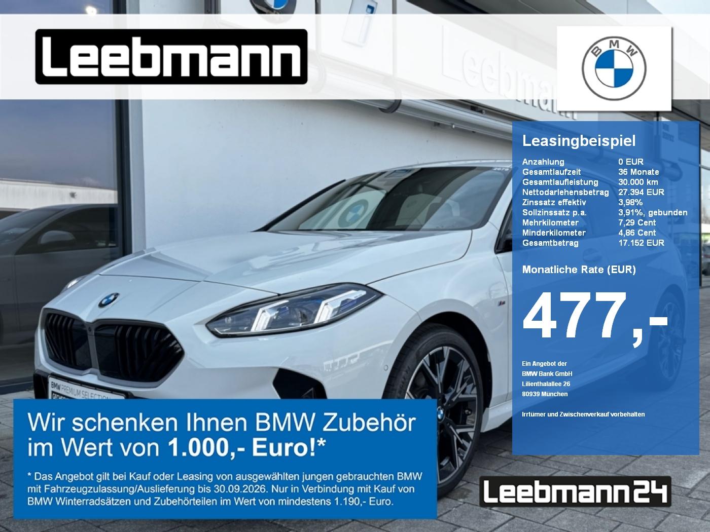 BMW 120d M-Sportpaket HUD/360 Finanzierung ab 0,99%