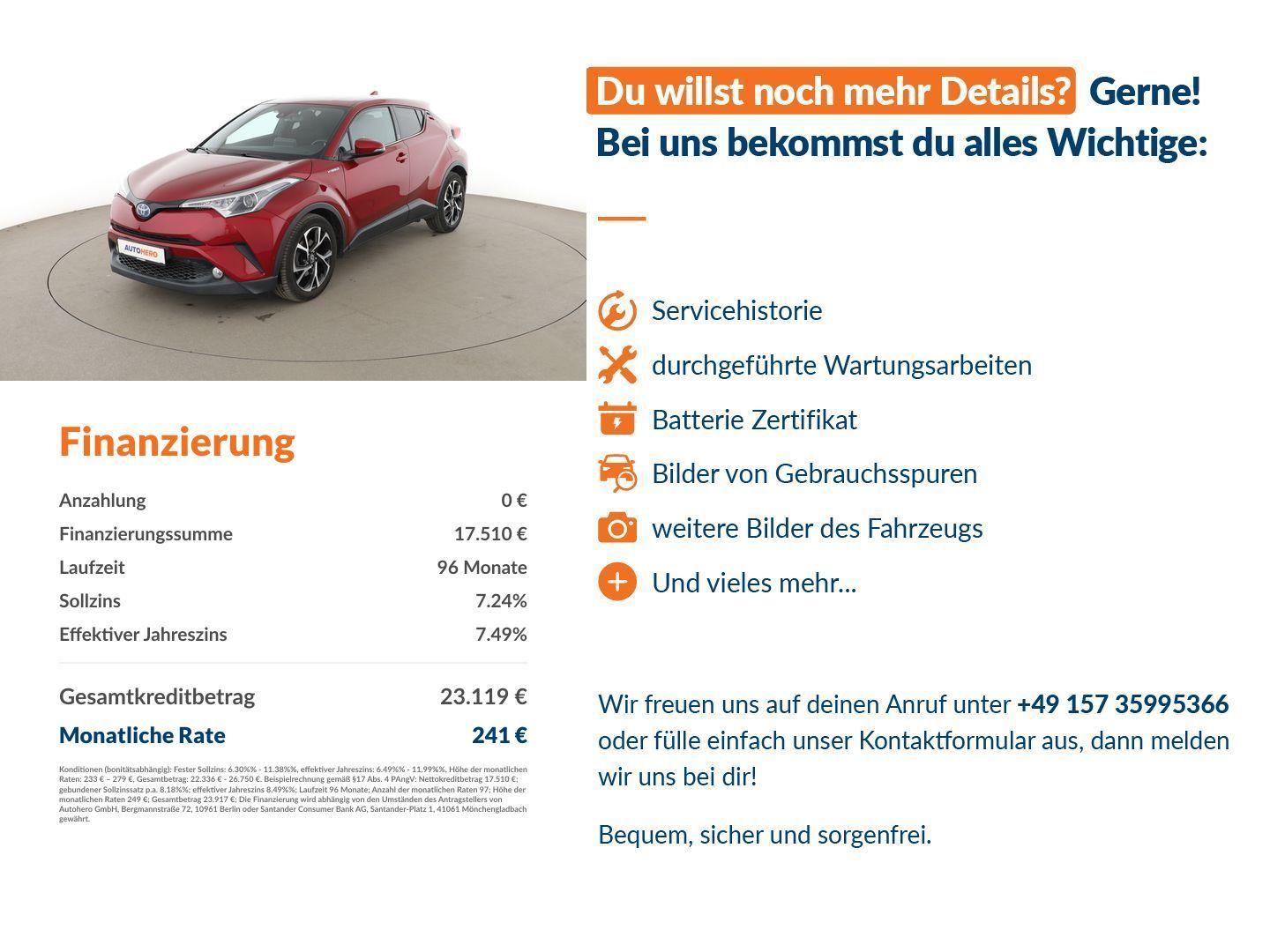 Toyota C-HR 1.8 Hybrid Team D Aut.*NAVI*ACC*CAM*PDC*SHZ