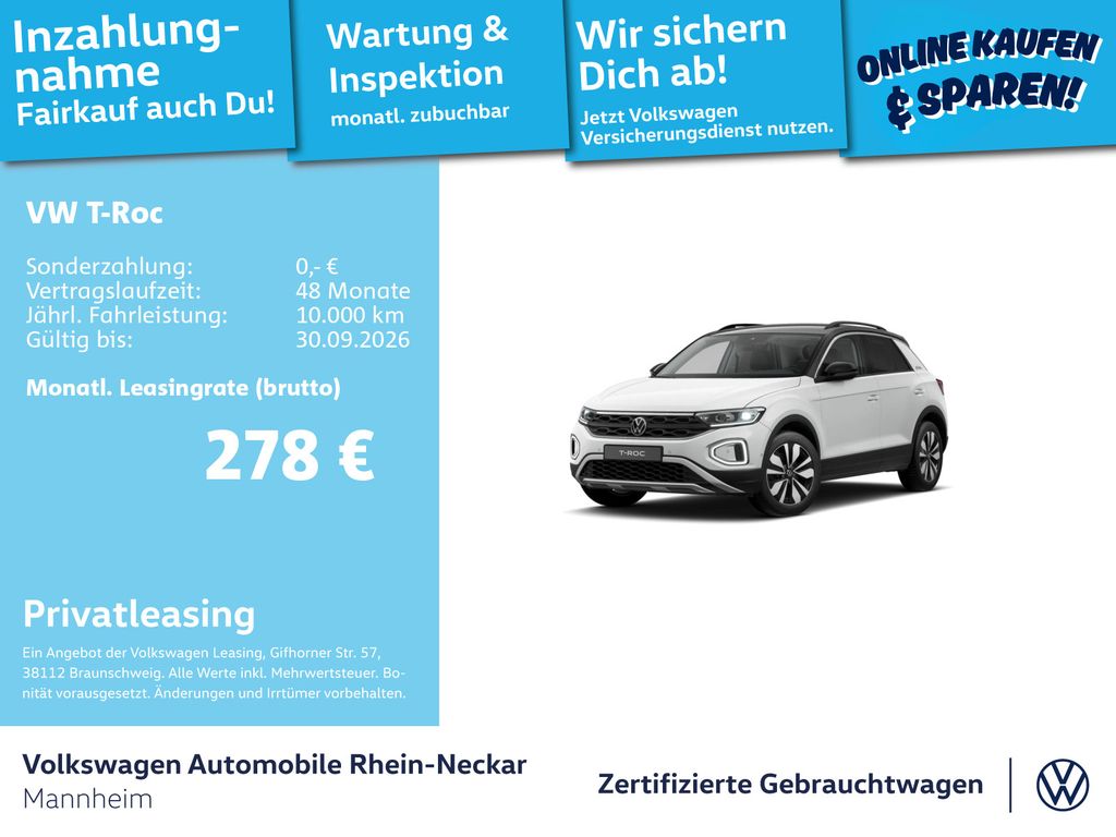 T-Roc 2.0 TDI GOAL DSG Navi AHK Kamera UVM