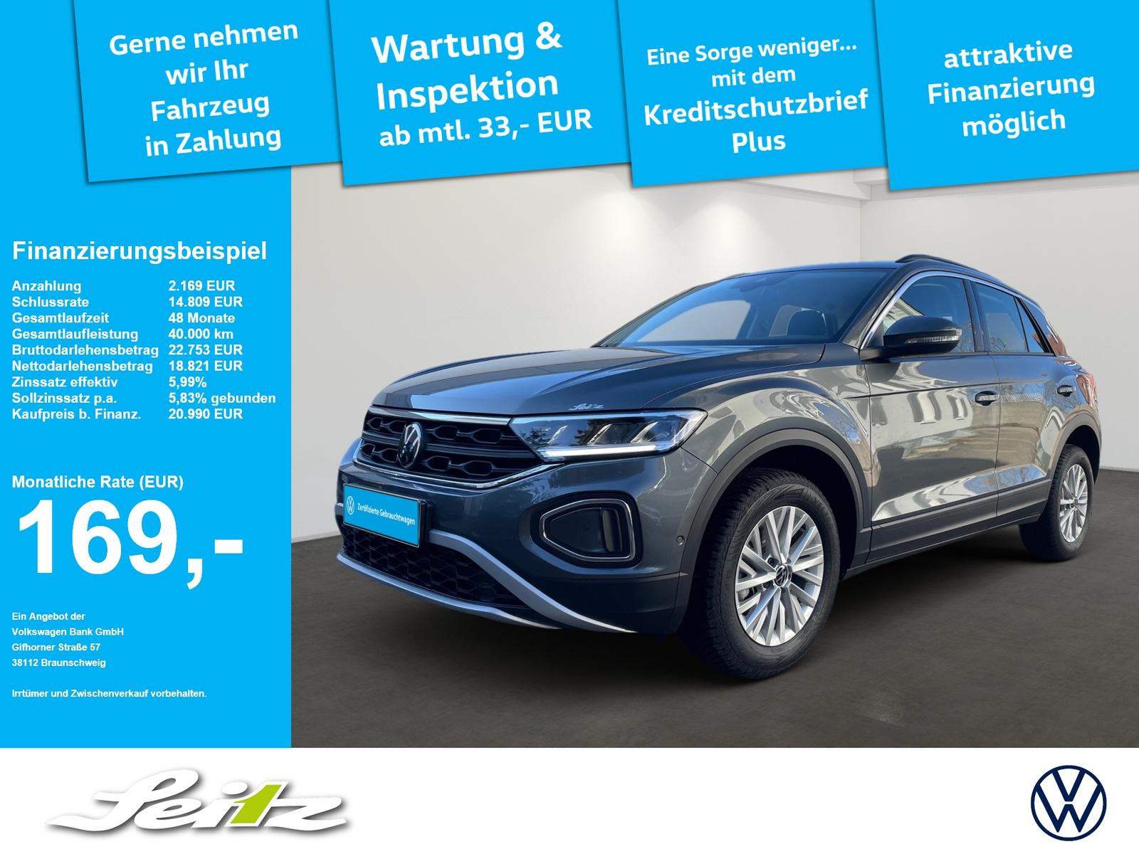 Volkswagen T-Roc 1.0 TSI Life *LED*PDC*NAVI*